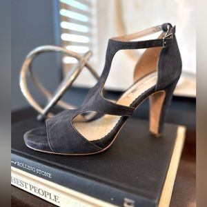 Boden real leather heels blue 39 open toeshoe